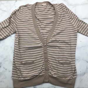 Jcrew striped cardigan